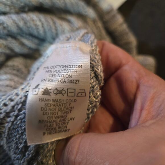 Nic+Zoe Plus 1X Blue Marled Open Front Lightweight Cardigan - Picture 4 of 9